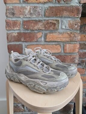 Zara Gray Chunky Platform Sneakers